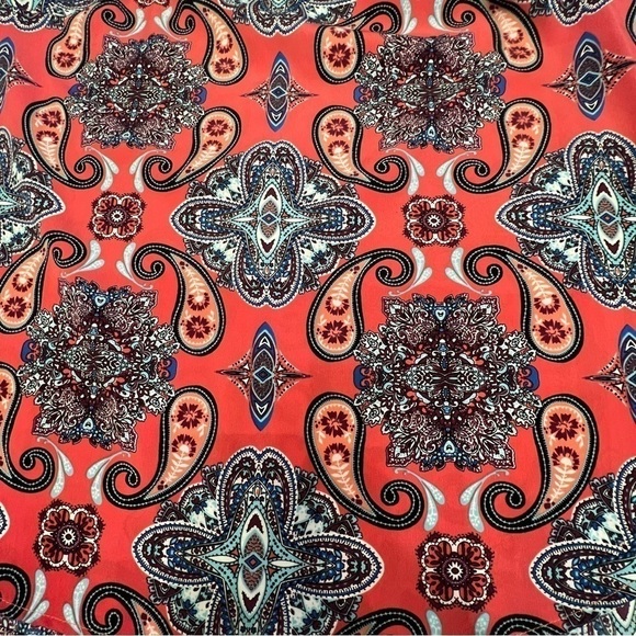 VERSE WOMEN’S Paisley Print Split Neck Sleeveless Blouse, Size Large - Picture 3 of 13